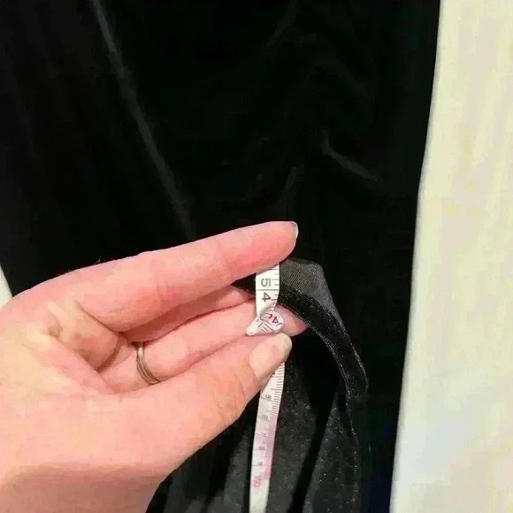 Shoshanna midnight jones velvet asymmetrical maxi dress 10 NWT formal whimsigoth - Picture 10 of 11